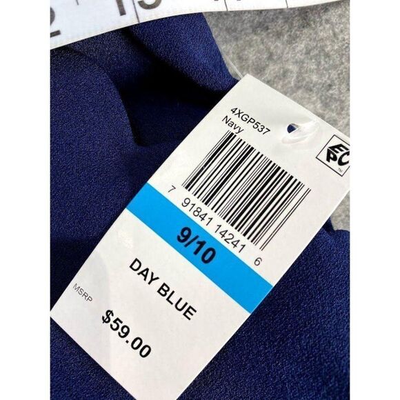 B Darlin A-Line Dress 9 Medium Blue Juniors'‎ Off-The-Shoulder NEW - Picture 8 of 13